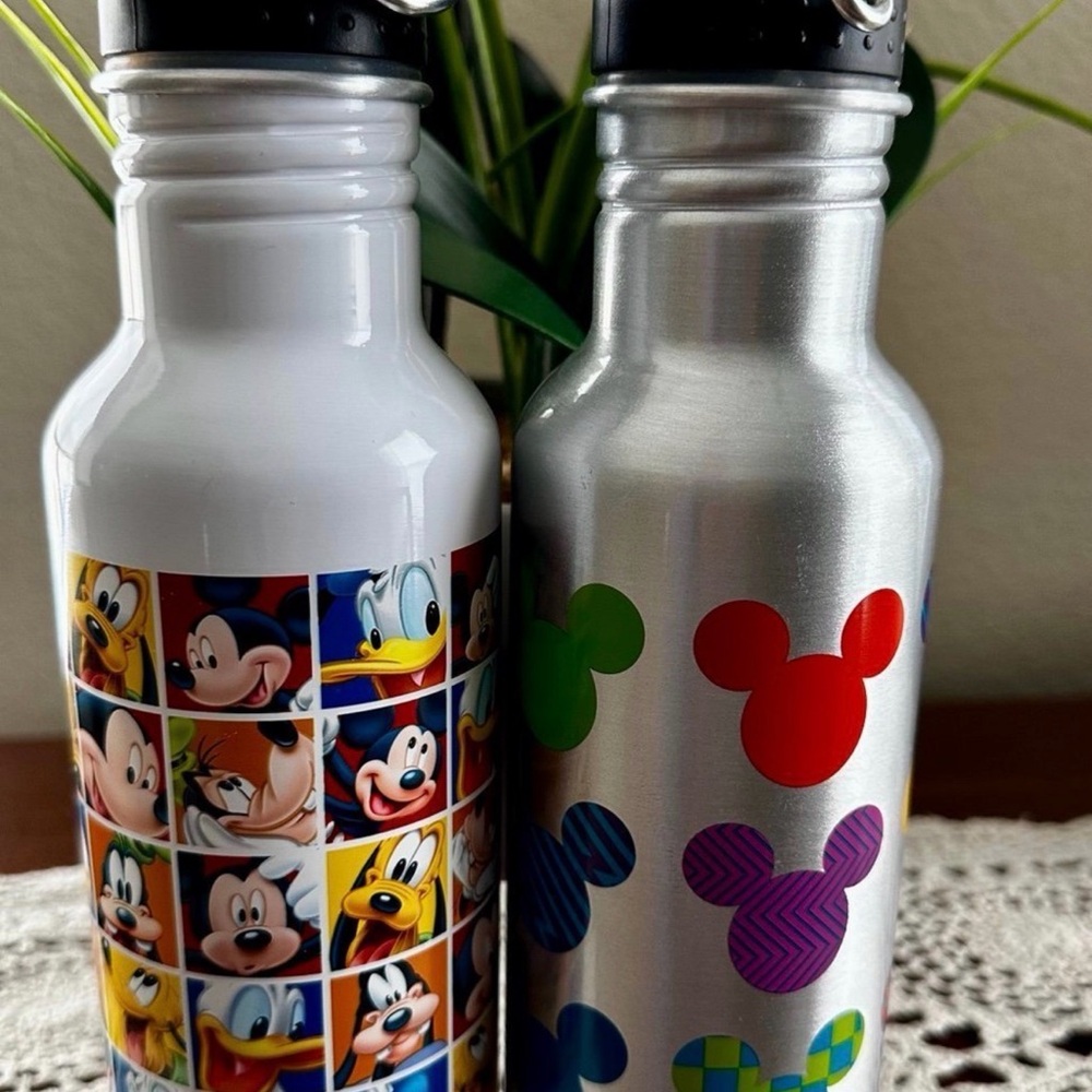 Disney Colorful Mickey Mouse and Friends Aluminum Water Bottles